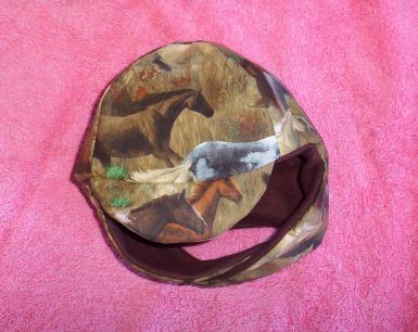 Horse Print Musher-Style Hat