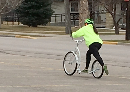 Marna Kick Scootering 2017-03-08 Spearfish Park